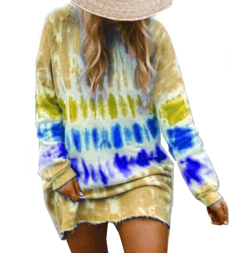 Rainbow Tie-Dye Dress for Trendy Casual Style - Dye My World