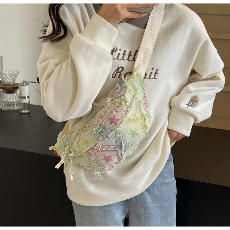 Raw Edge Tie-Dye Crossbody Bag – Women’s Shoulder Bag - Dye My World