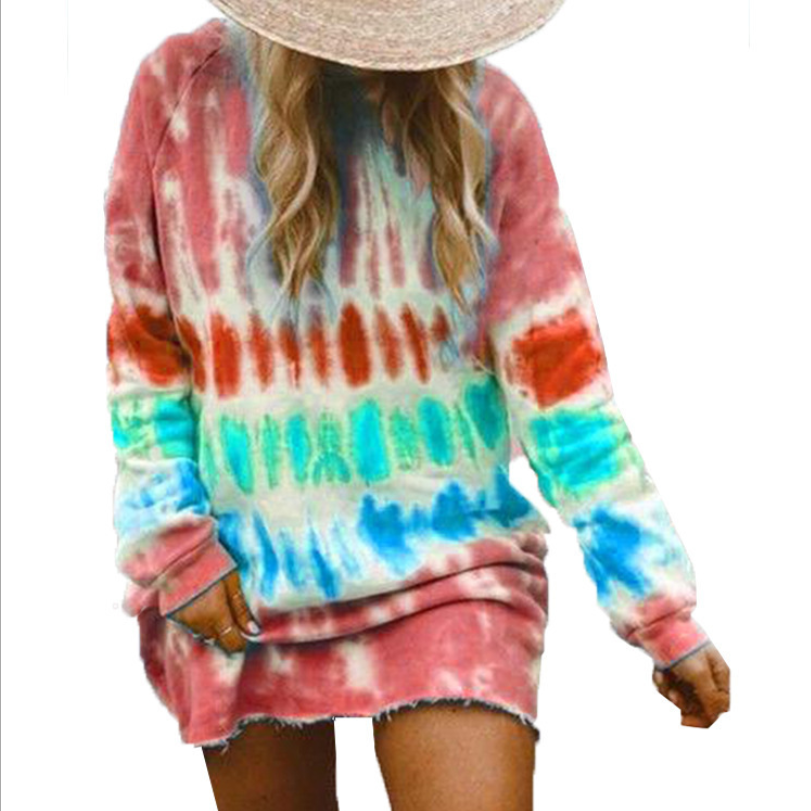 Rainbow Tie-Dye Dress for Trendy Casual Style - Dye My World