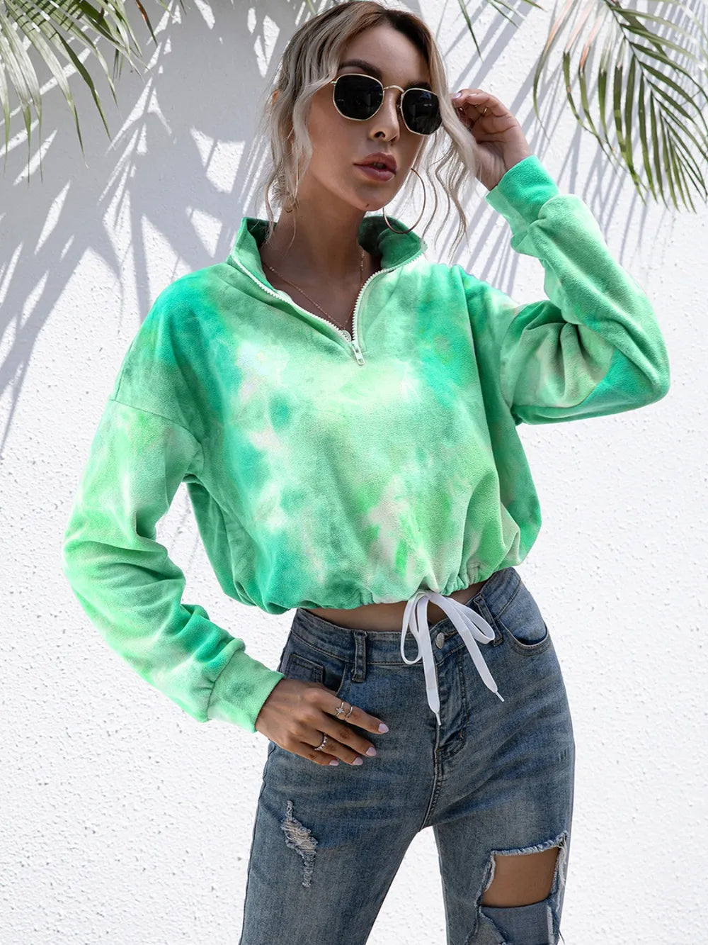 Women’s Tie-Dye Sweatshirt for Trendy Comfort and Style - Dye My World