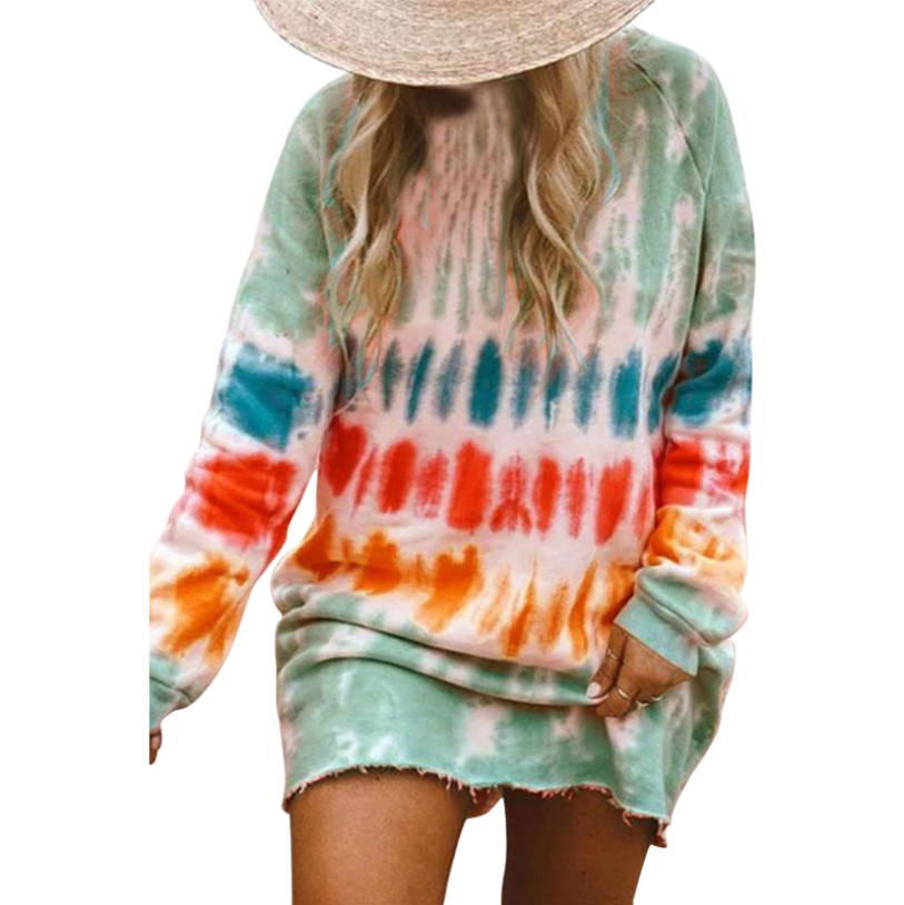 Rainbow Tie-Dye Dress for Trendy Casual Style - Dye My World