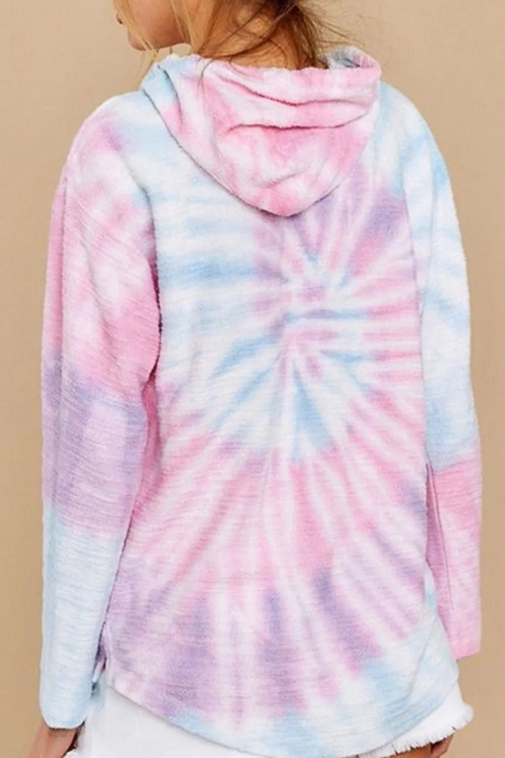 Women's Tie-Dye Hoodie with Drawstring - Stylish Long Sleeve Comfort - Dye My World