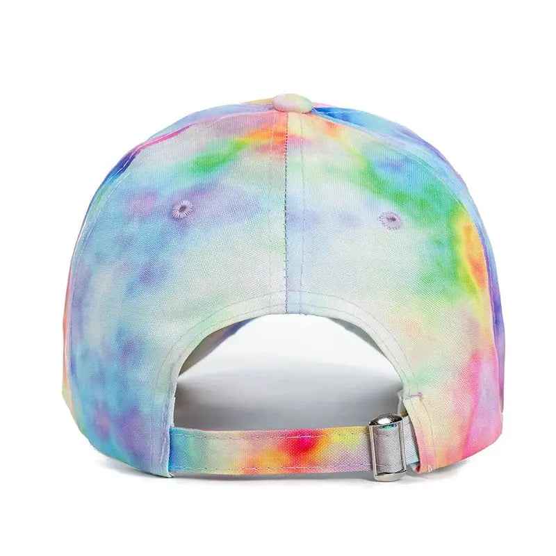 Women's Tie-Dye Baseball Cap - Adjustable Multicolor Hat for Trendy Streetwear Styles