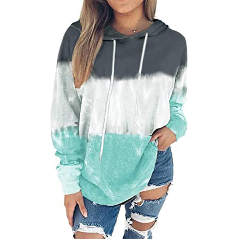 Womens Tie-Dye Hoodie for Stylish Comfort and Versatile Fashion - Dye My World