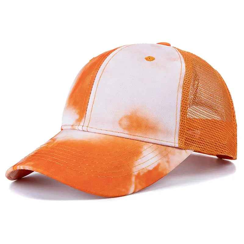 Women's Tie-Dye Baseball Cap - Adjustable Multicolor Hat for Trendy Streetwear Styles