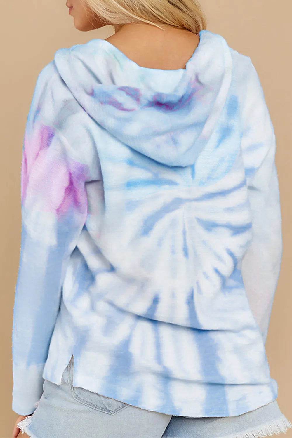 Women's Tie-Dye Hoodie with Drawstring - Stylish Long Sleeve Comfort - Dye My World