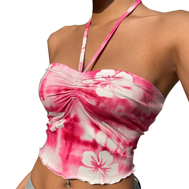 Womens Tie-Dye Vest Top - Trendy Strapless Design for Stylish Summer Outfits - Dye My World