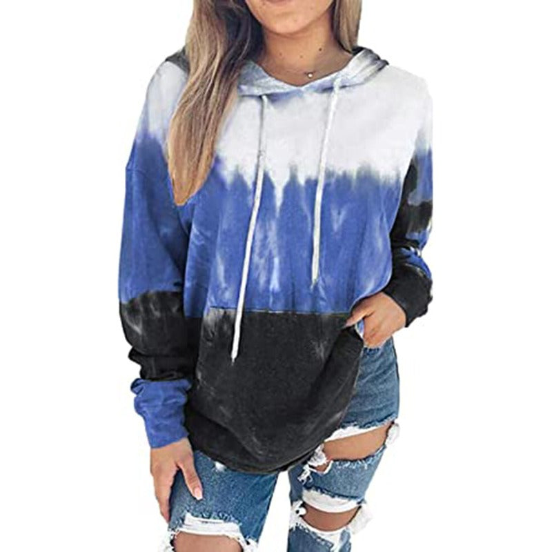 Womens Tie-Dye Hoodie for Stylish Comfort and Versatile Fashion - Dye My World