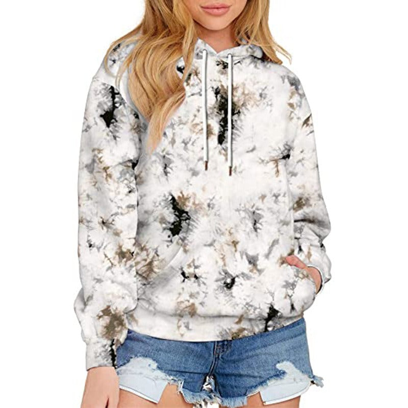Womens Tie-Dye Hoodie for Stylish Comfort and Versatile Fashion - Dye My World