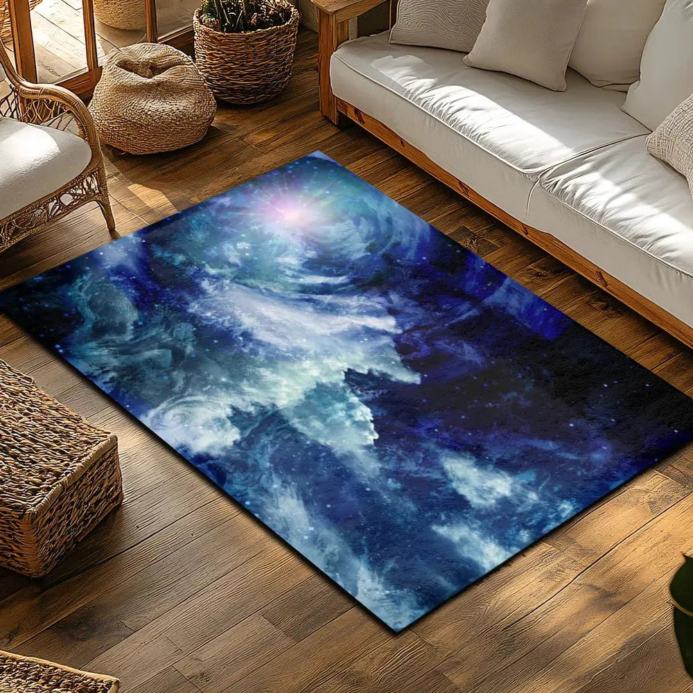 Blue Tie-Dye Rug - Dye My World