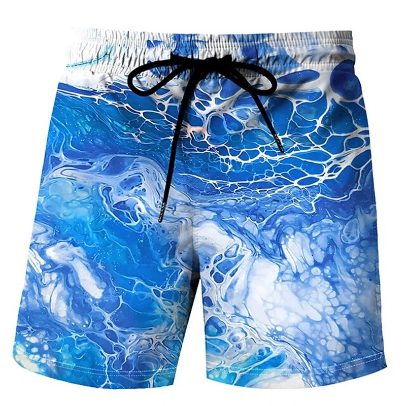 Men’s 3D Print Board Shorts in Rainbow Design - Dye My World