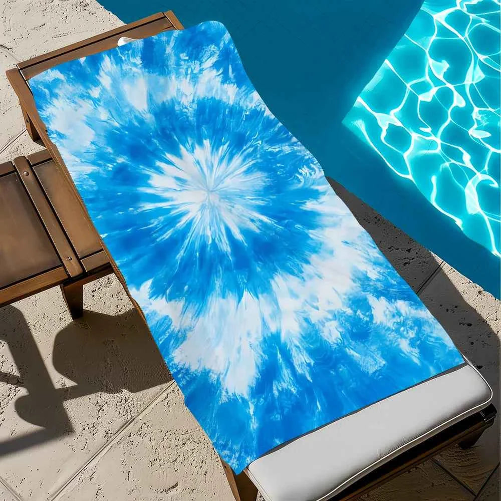 T-tie d-dye Beach Towel Quick Dry Soft Pool Towels Gift for Travel Gym Shower Camping Sports - Tie Dye Beach Towel