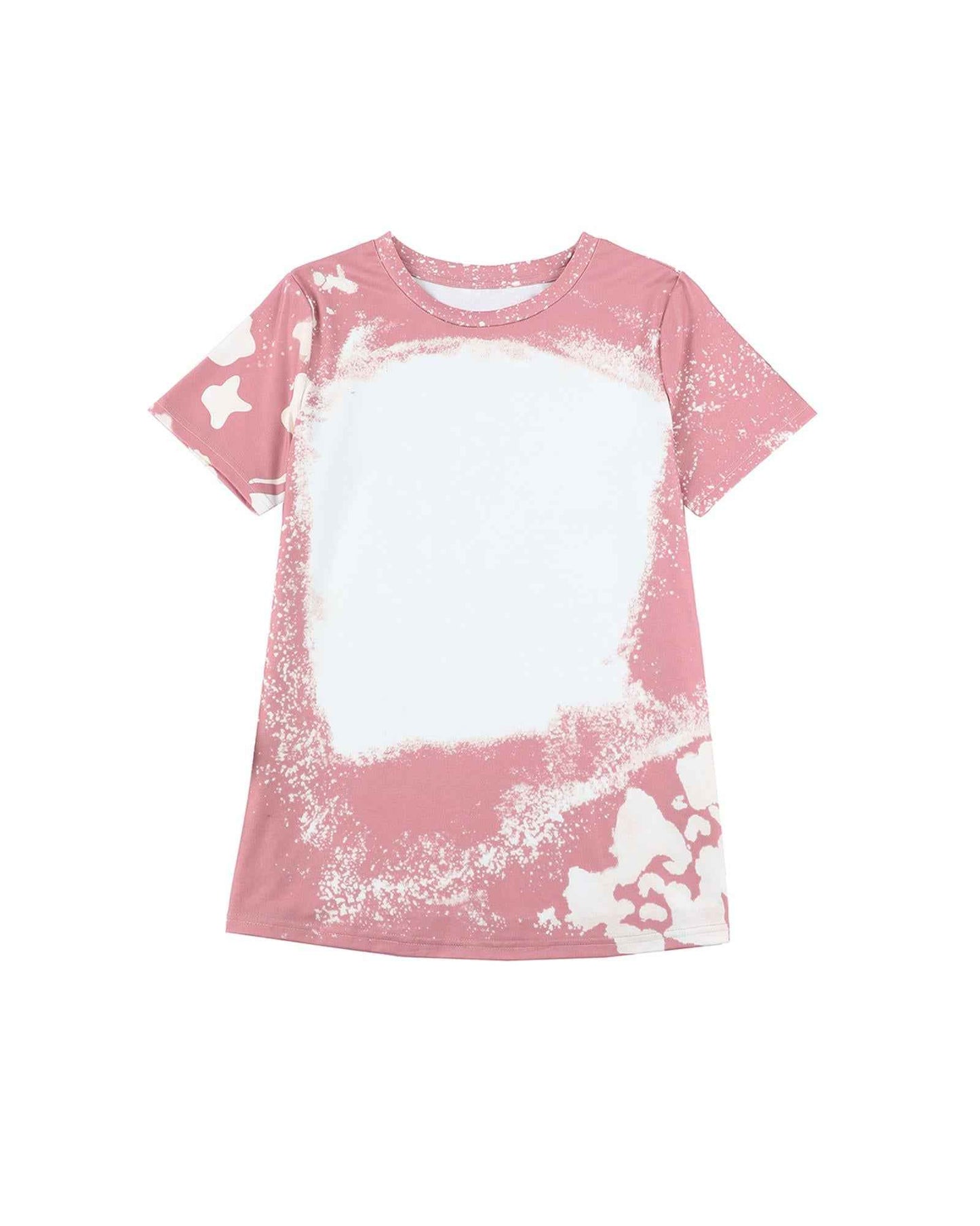 Blush Tie-Dye Fitted T-Shirt for Women – Bleached & Stylish in Size M