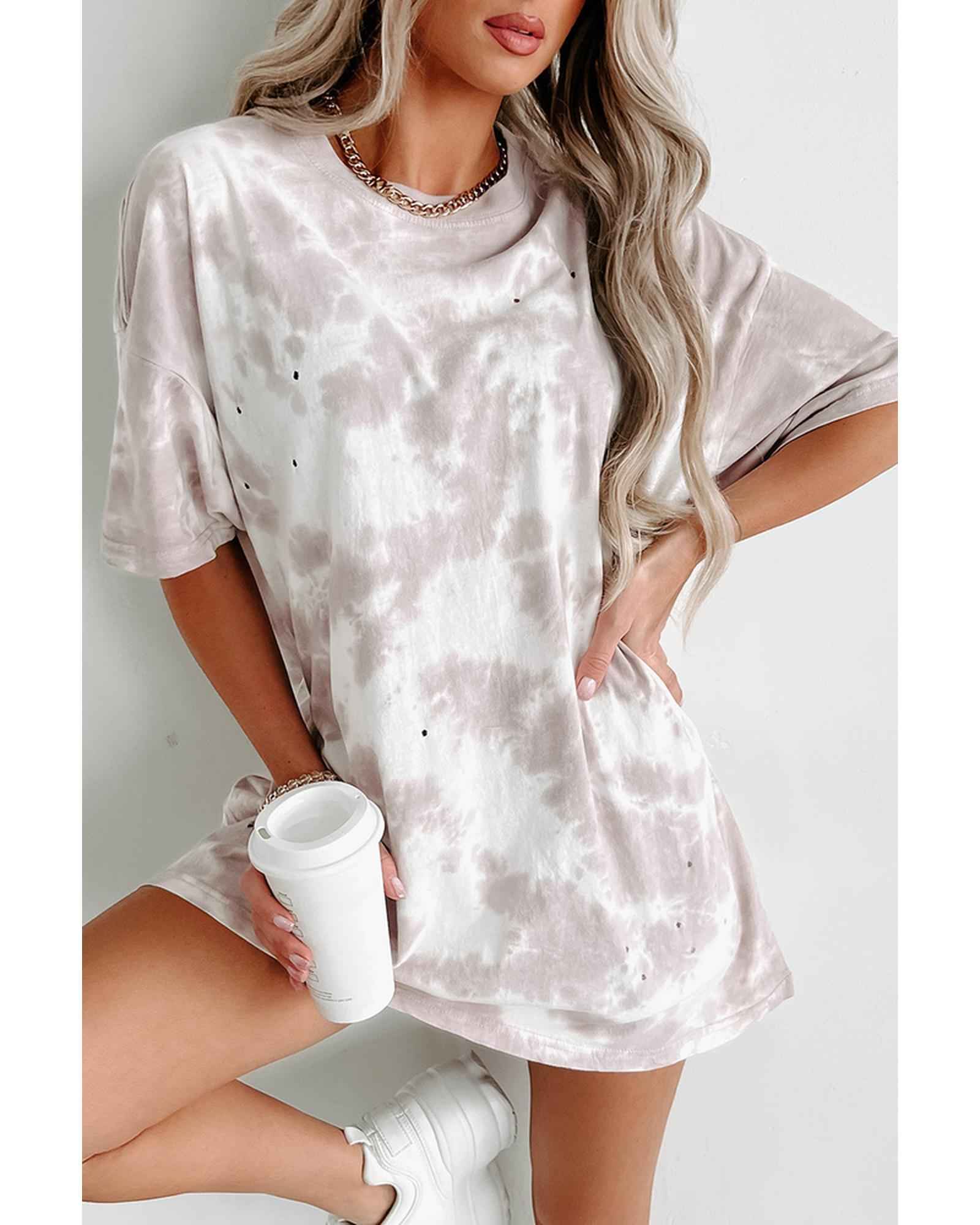 LumaWear Chill Tie-Dye Tee for Women – Casual Shirt in Size L