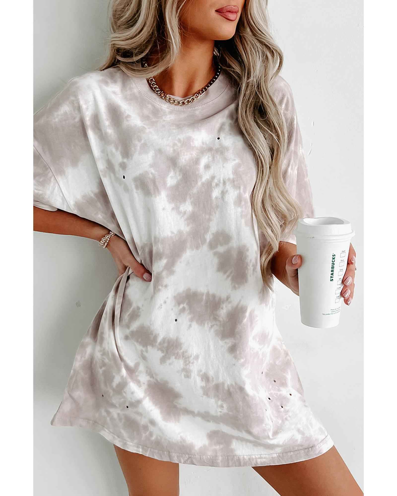 LumaWear Chill Tie-Dye Tee for Women – Casual Shirt in Size L