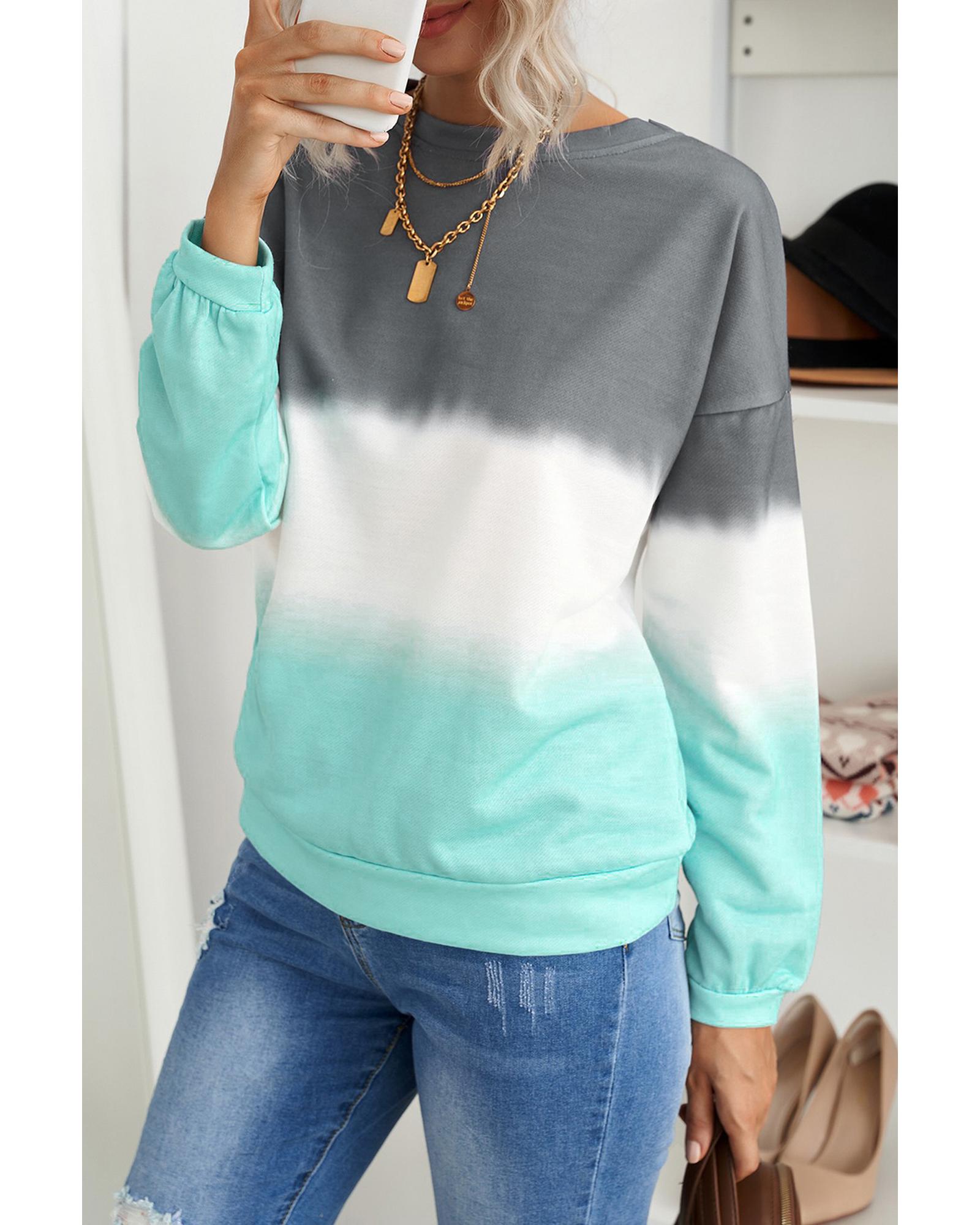 Dye My World Women's Color Block Tie-Dye Sweatshirt – Extra Large - Dye My World
