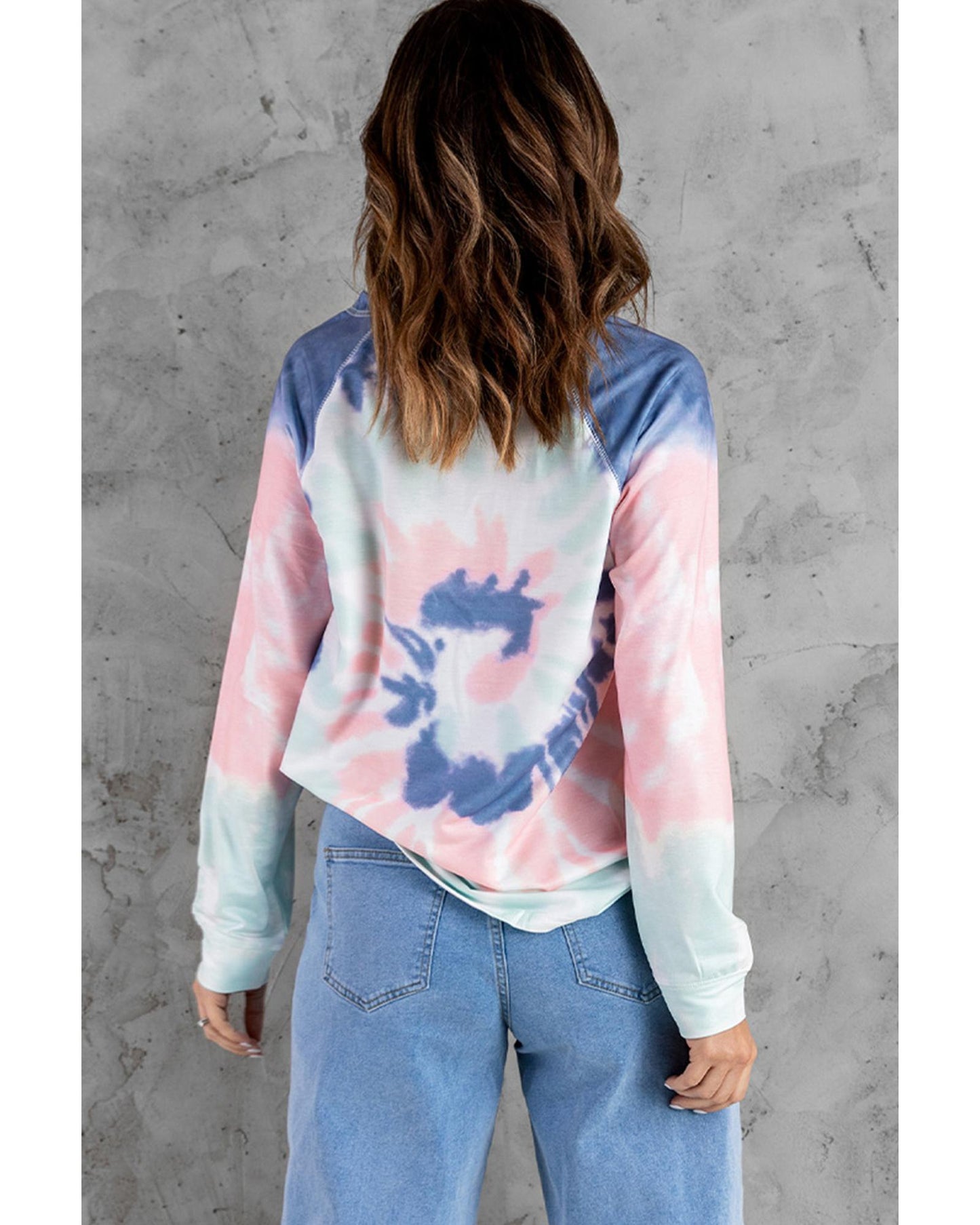 Dye My World Women's Multicolor Ombre Tie-Dye Sweatshirt for Women – Large - Dye My World