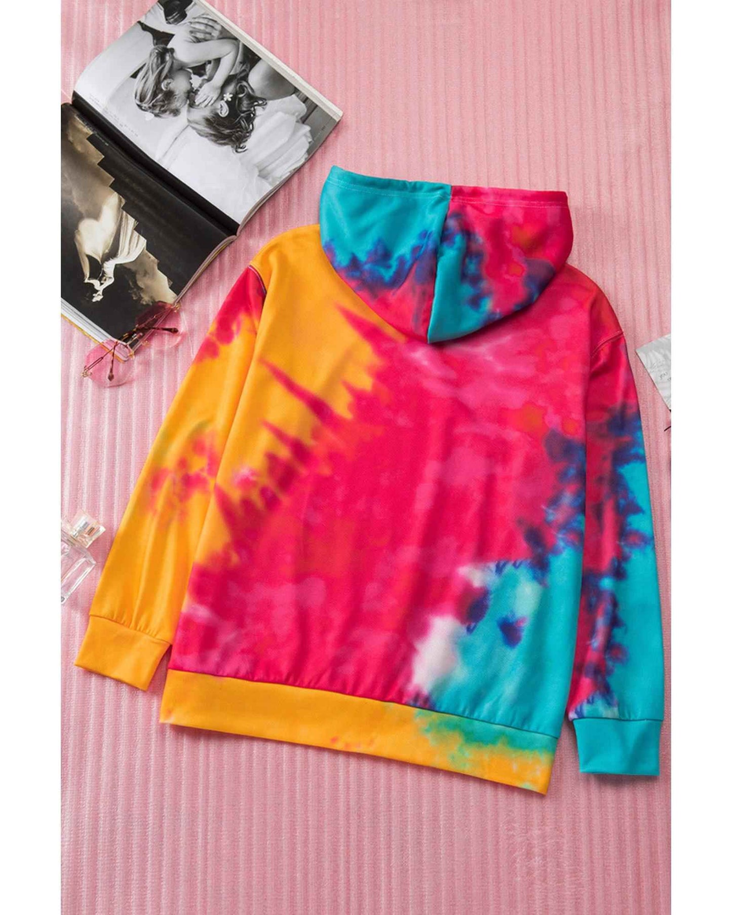 Not Today Satan Hoodie - Tie-Dye Graphic Pullover Sweatshirt, Unisex Streetwear, Size S