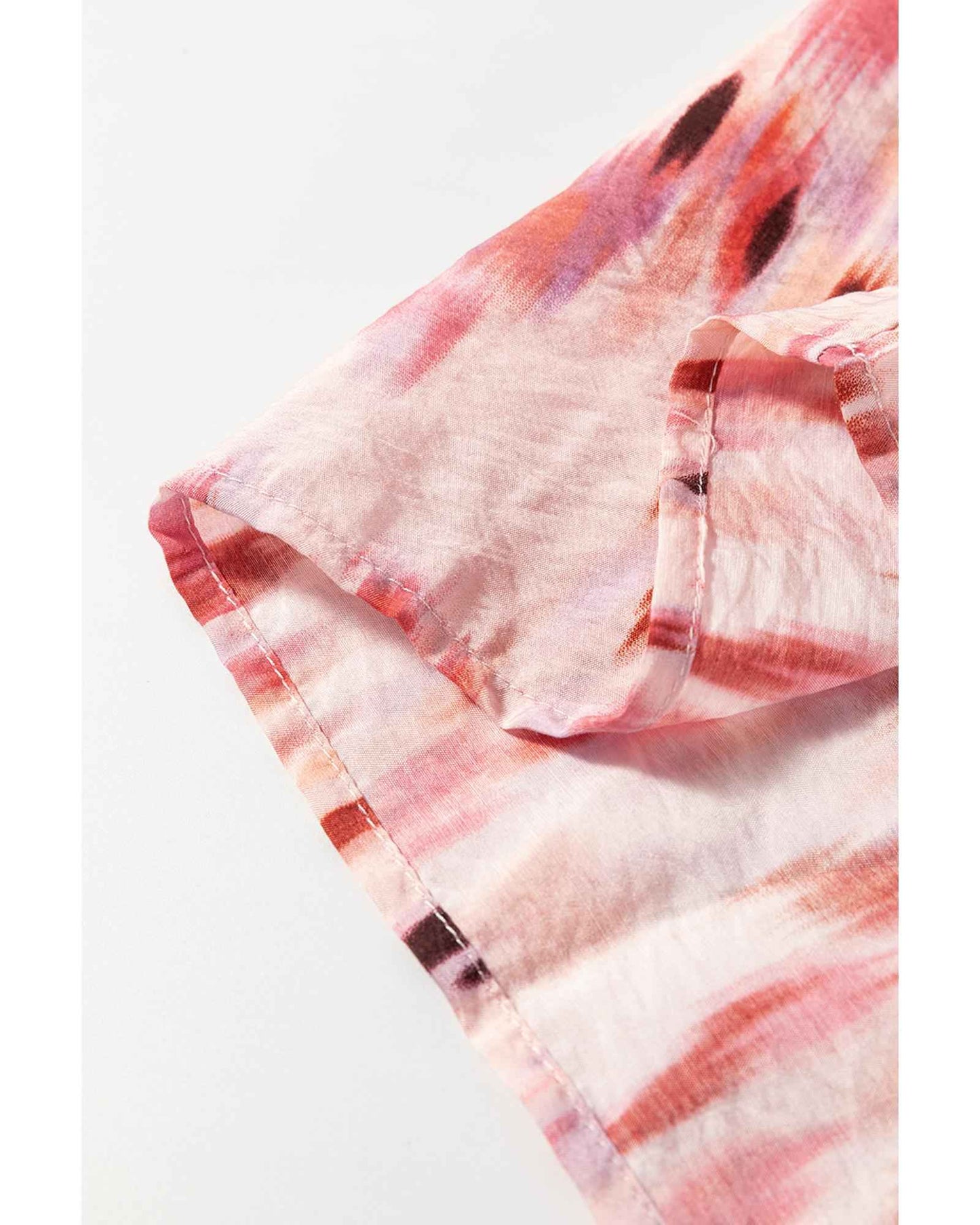 Pink Tie-Dye Maxi Skirt – Women's XL Watercolor Tiered Design