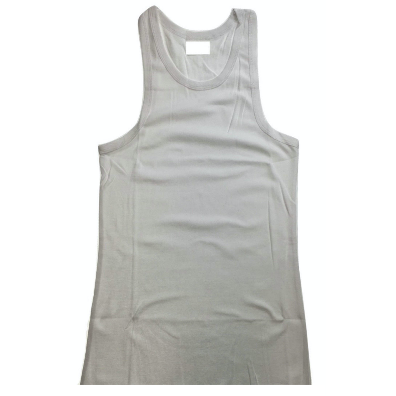 Men's White Cotton Tank Top - Perfect for Tie-Dye & Crafts, Size 3XL