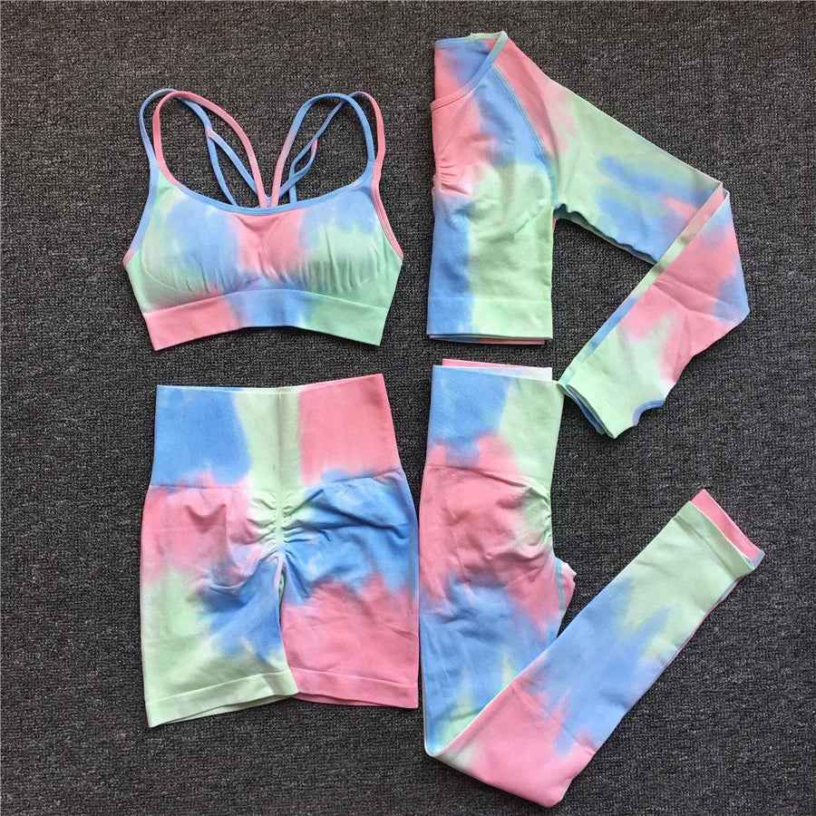 VibeDye Tie-Dye Yoga Set for Women - Stylish and Comfortable Activewear